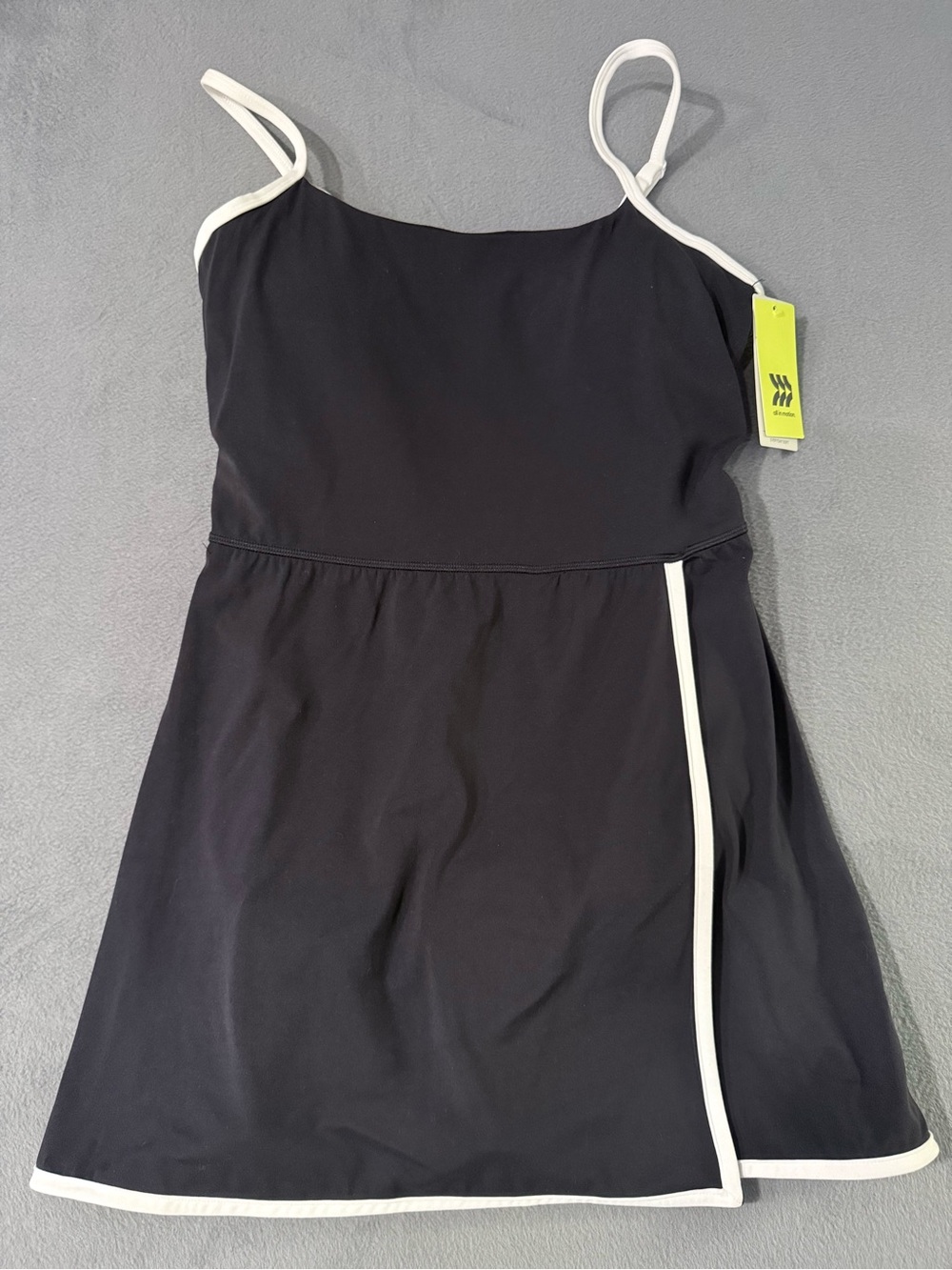 all in motion - Black Active Dress with White Trim